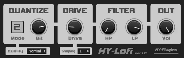 Free waveshaper and bitcrusher by HY Plugins