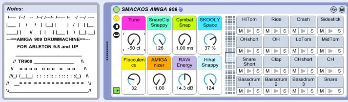 Free Ableton Live instrument – Smackos AMIGA 909 by LEGOWELT