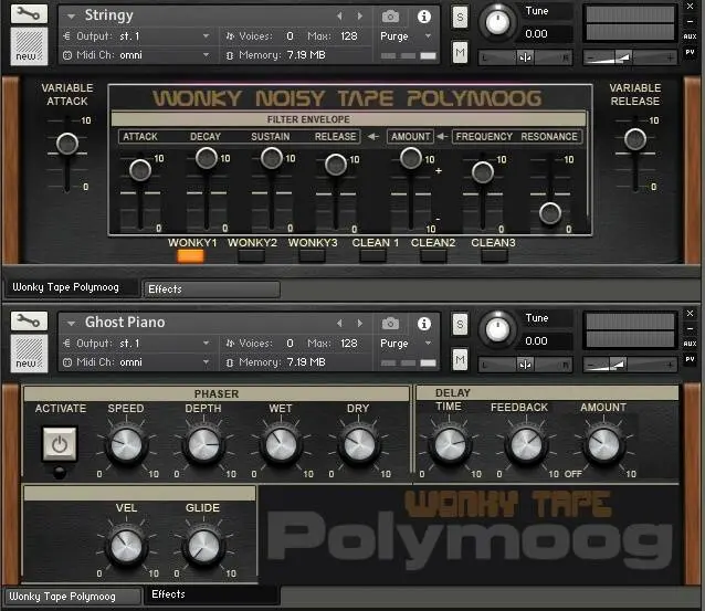 Wonky Tape Polymoog – free Kontakt instrument by Synth Magic