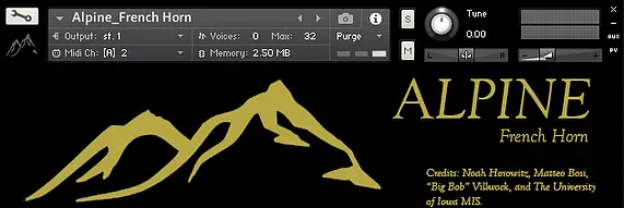Free brass and woodwind instruments by The Alpine Project