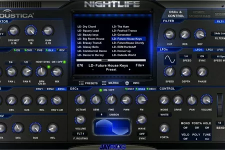 Featured image for “Nightlife – Freeware synth by Acoustica and Dancelab”