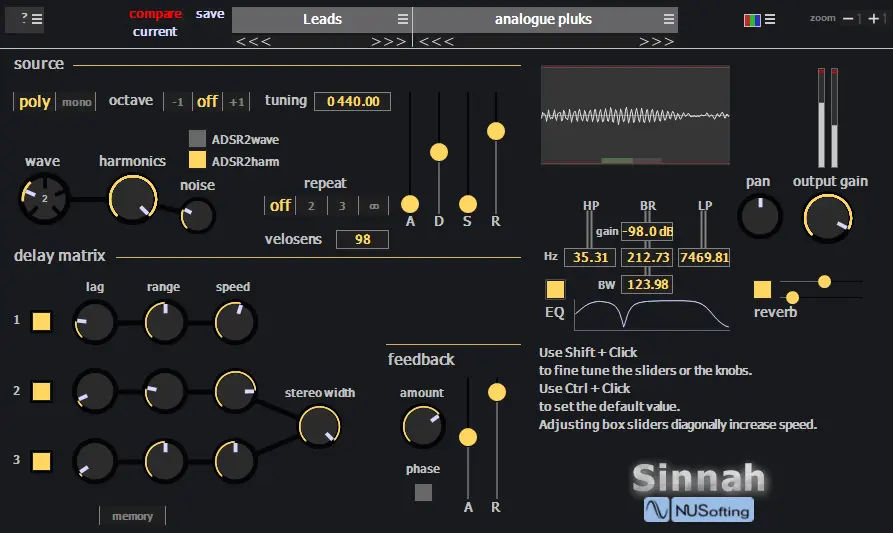 Sinnah synth for free by NuSofting