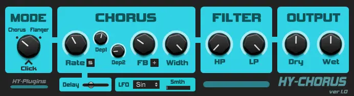 HY ChoFla – Free chorus and flanger effect by HY Plugins