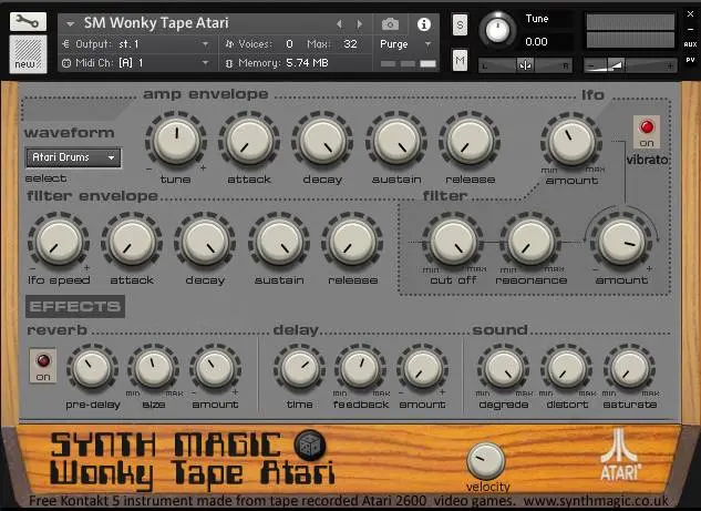 Wonky Tape Atari  – Free Kontakt instrument by Synth Magic