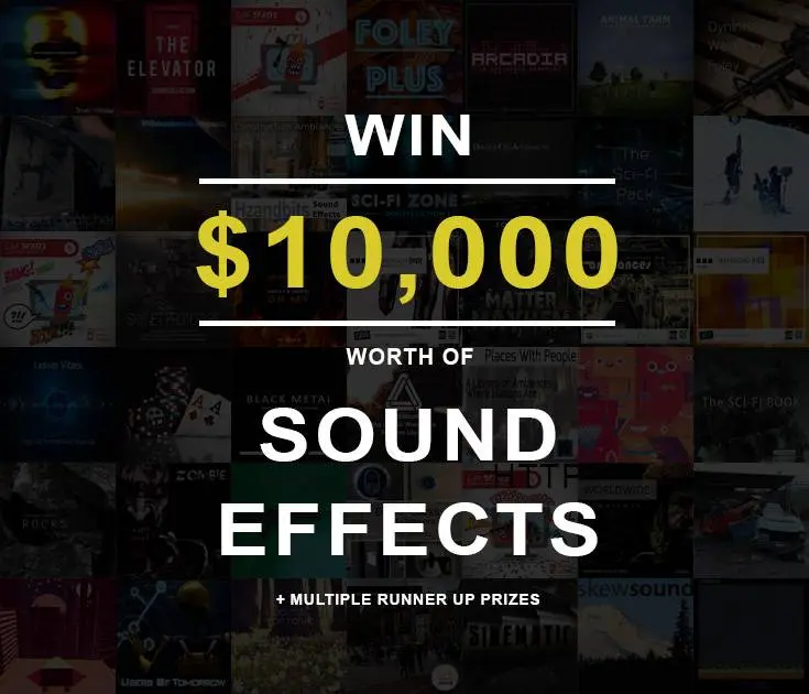 Give away by Sonniss: Win samples with a value of 10.000 USD
