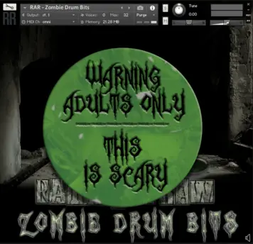 Free Kontakt instrument for drums – Zombie Drum Bits by Rattly & Raw