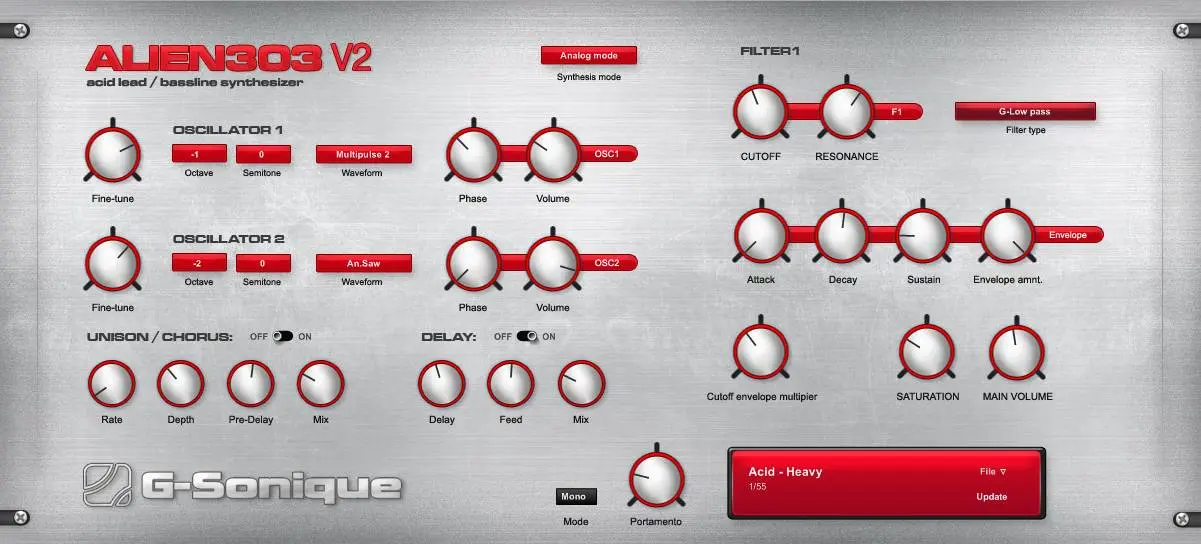 G Sonique releases Alien 303 V2