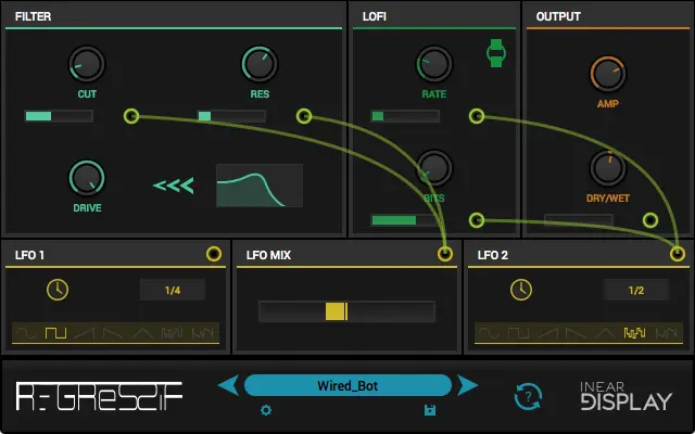 Inear Display present free effect plugin Regressif