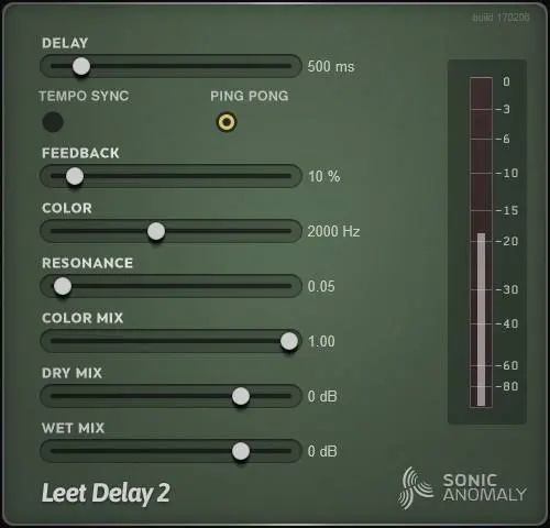 Leet Delay 2 – free delay by Sonic Anomaly