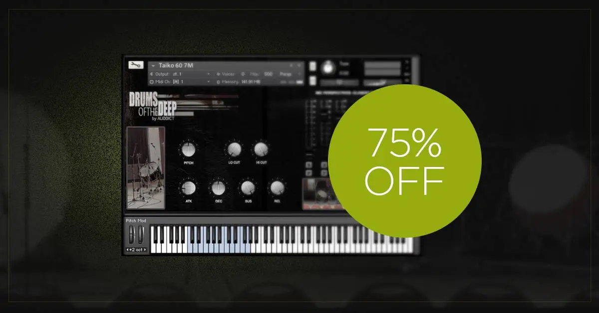 75% off Drums of the Deep by Auddict (Kontakt VST/AU/AAX)