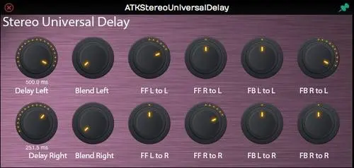 ATKStereoUniversalDelay – Free delay by Matthieu Brucher