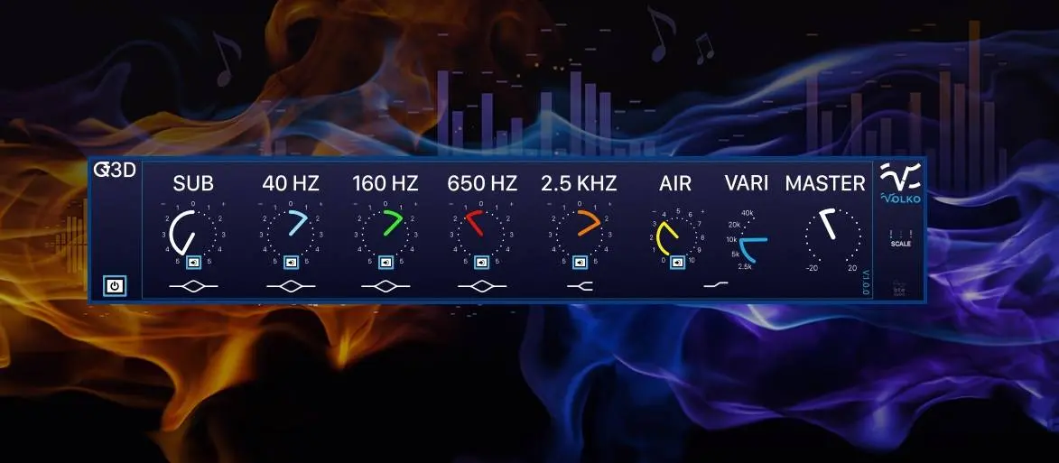 Q3d – Free  6 Band EQ by Volko Audio LLC