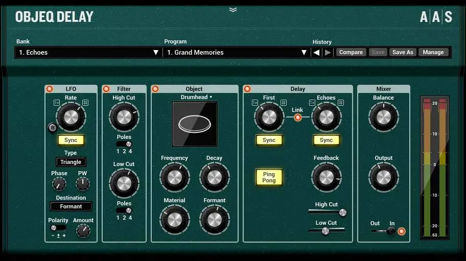Applied Acoustics Systems announced Objeq (Delay)