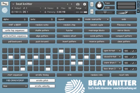 Featured image for “SzcZ releases Beat Knitter – free Kontakt instrument”
