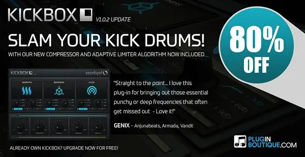 Deal: SoundSpot KickBox 80% off at Plugin Boutique