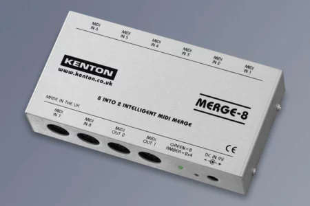 Featured image for “Kenton announced MERGE-8  (eight-input intelligent MIDI merge unit)”