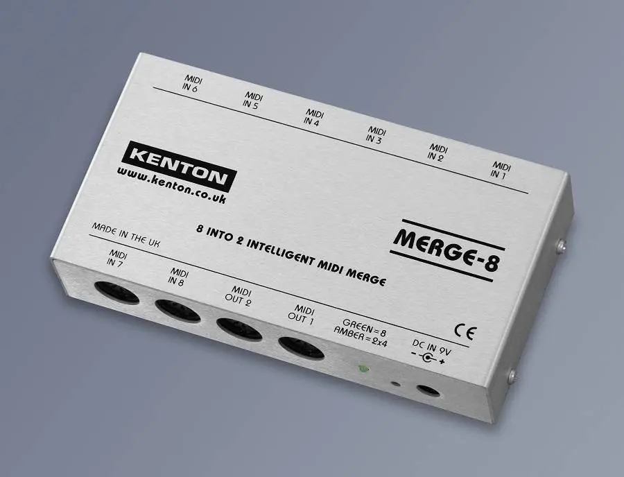 Kenton announced MERGE 8  (eight input intelligent MIDI merge unit)