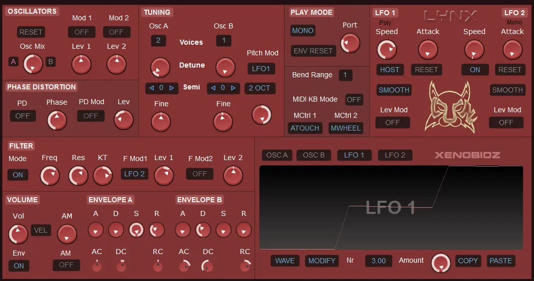 Xenobioz released update for free Lynx Synth