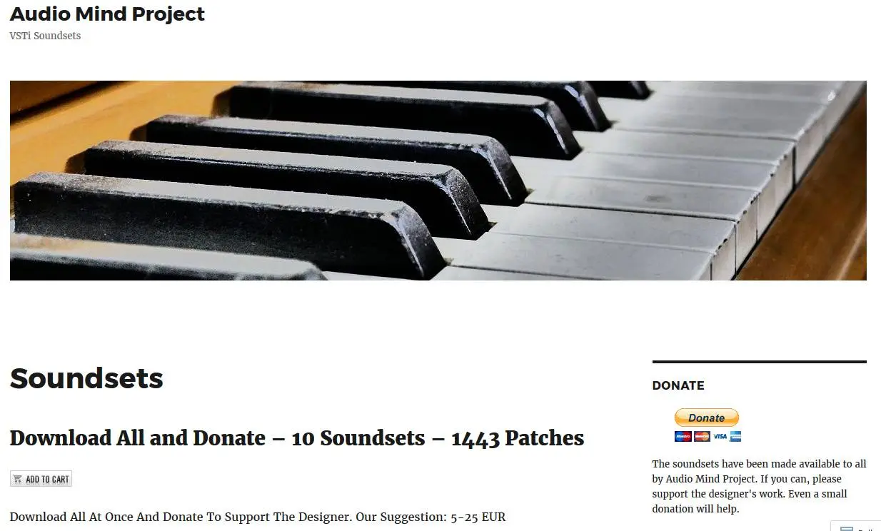 All soundsets by Audio Mind Project are now free of charge