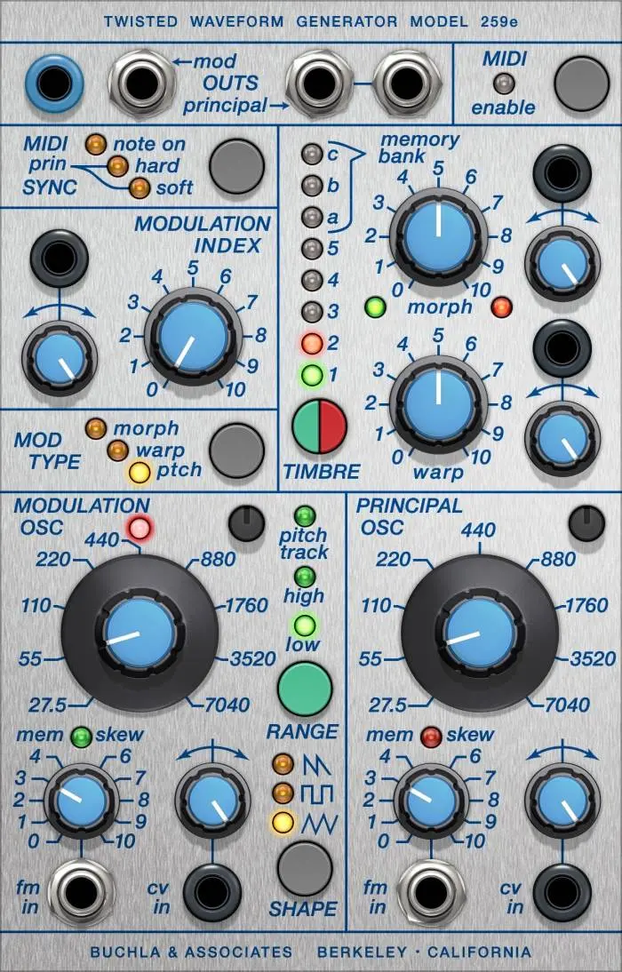 Softube releases Buchla 259e Twisted Waveform Generator