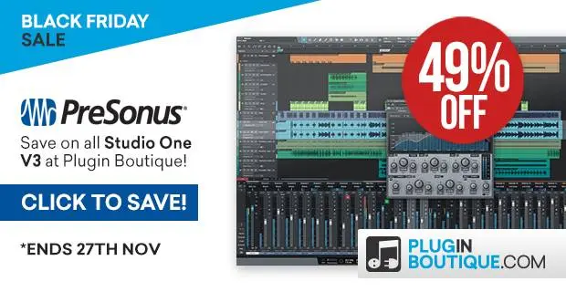 Presonus Studio One Black Friday Sale – Save up to 50 %