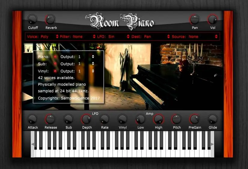 SampleScience released Room Piano for free