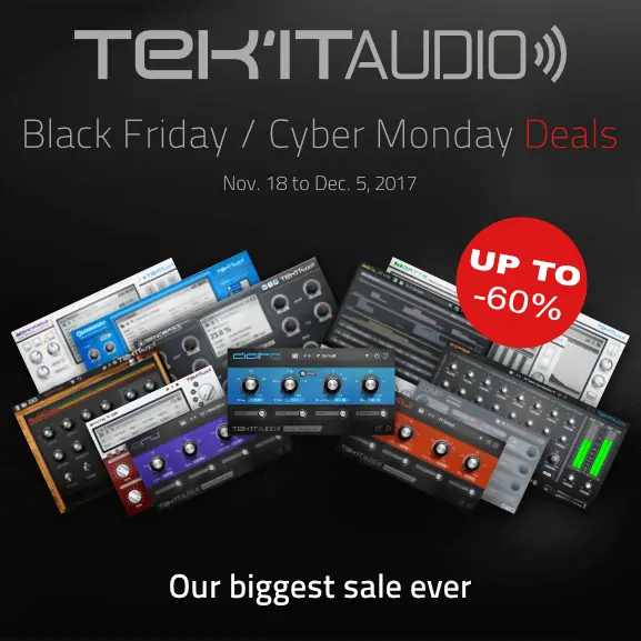 Black Friday Deals, up to 60% off by Tekit Audio