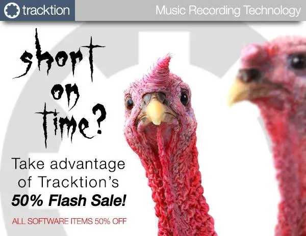 Tracktion Black Friday 50% Flash Sale and Tracktion T6 DAW for Free!