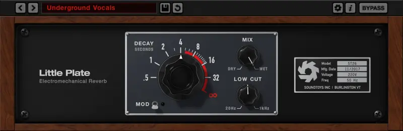 Soundtoys is spending reverb plugin Little Plate