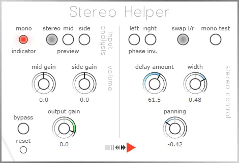 Press Play released Stereo Helper for free