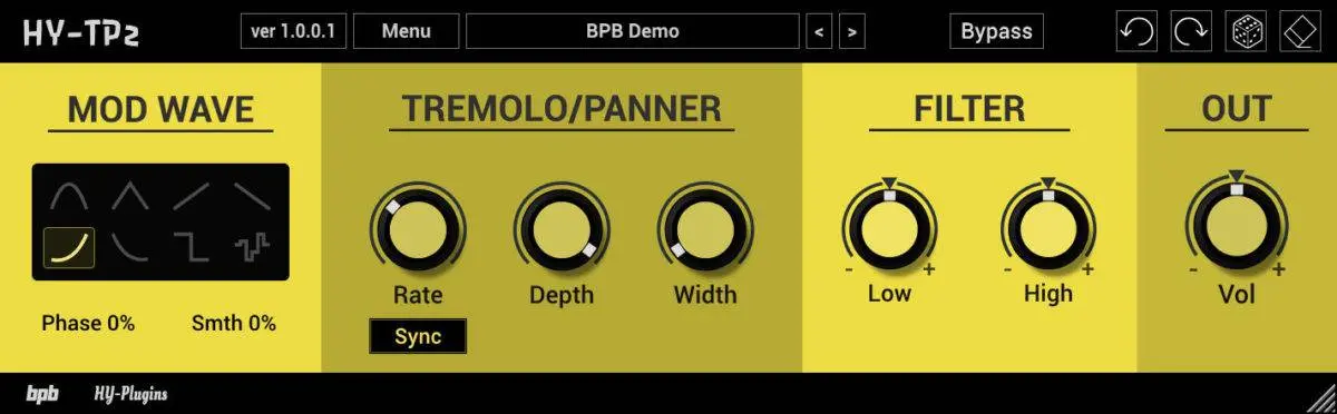HY TP2 – Free tremolo effect by HY Plugins