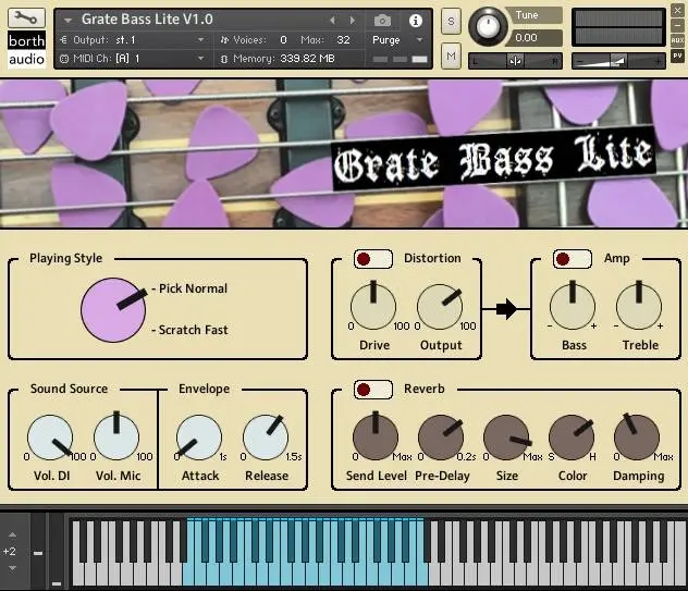 Grate Bass Lite – Free Kontakt instrument by borth audio