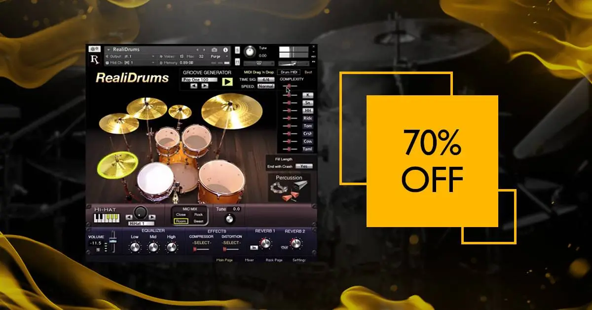 Deal: RealiDrums by Realitone 70% off