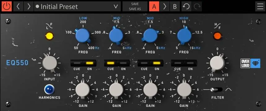 Overloud spends 1000 FREE licenses/day, for 1 week only for the plugin EQ550