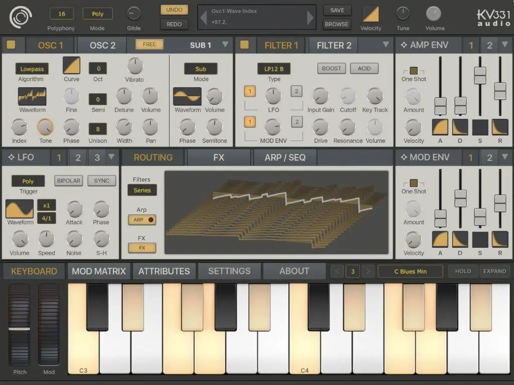 KV331 Audio released SynthMaster One iOS