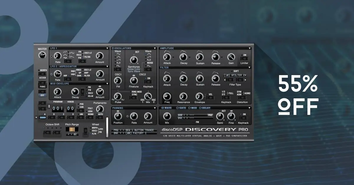 Deal: Discovery Pro by DiscoDSP 55% off