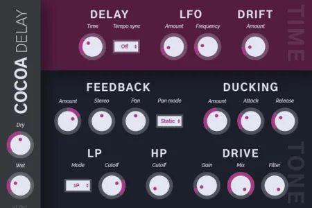 Featured image for “tesselode releases free delay plugin Cocoa Delay”