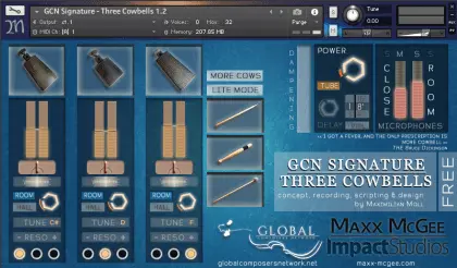 Featured image for “Three Cowbells – FREE Cowbell Instrument for Kontakt by Max McGhee”