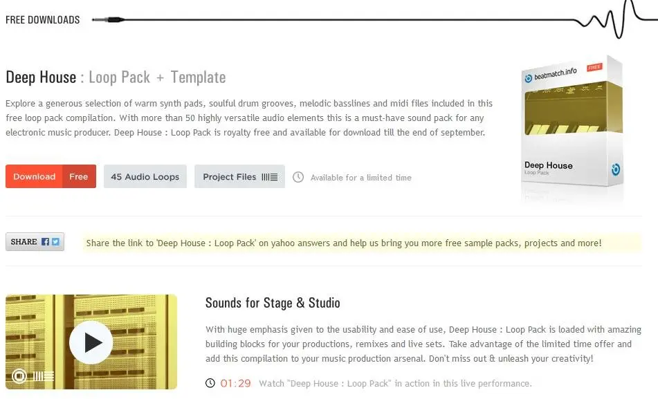 Free Deep House Template + Loop pack by Beatmatch