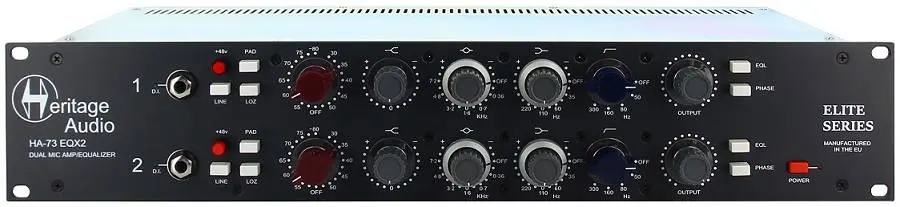Heritage Audio presets HA 73 EQX2 DUAL MIC AMP/EQUALIZER