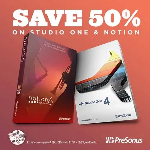 PreSonus – Save 50% on Studio One, Notion, and Progression