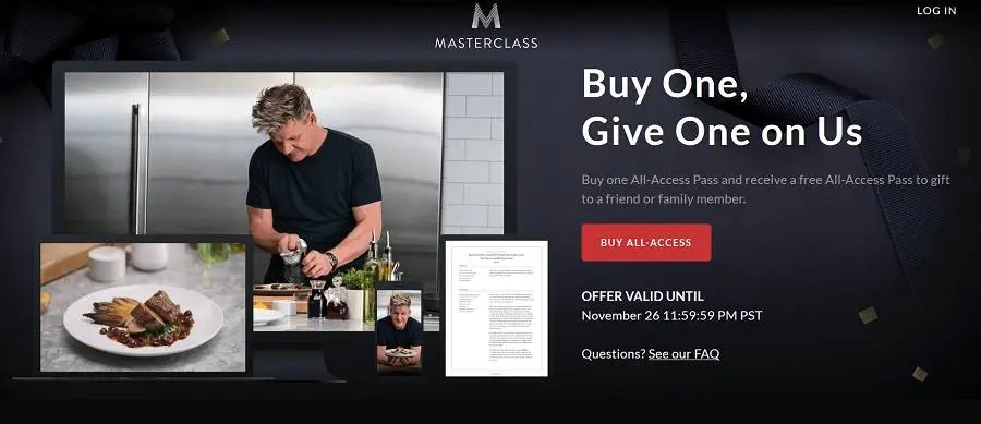 MasterClass launched Black Friday deal