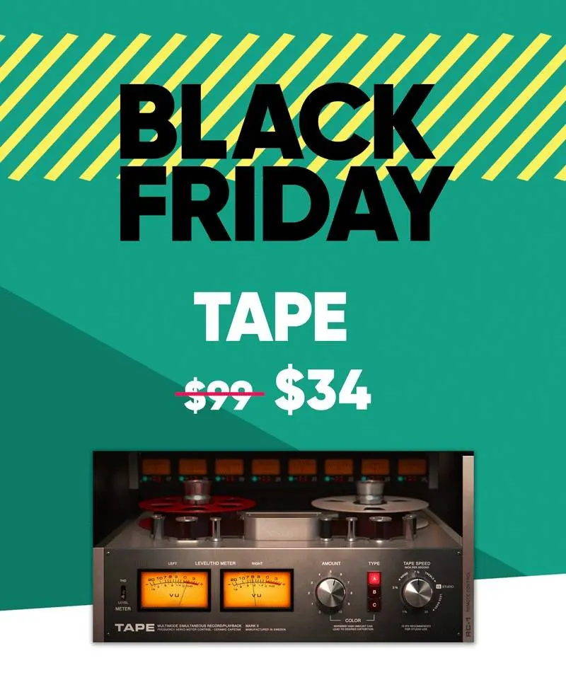 Awesome Deal: Softube Tape for just 34$ Black Friday