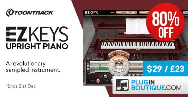 Toontrack EZkeys Upright Piano 24 Hour Flash Sale