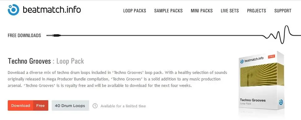 Beatmatch releases loop pack Techno Grooves for free for a limited time