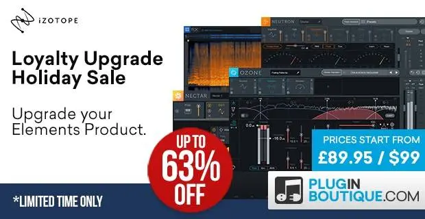 iZotope Loyalty Upgrade Holiday Sale