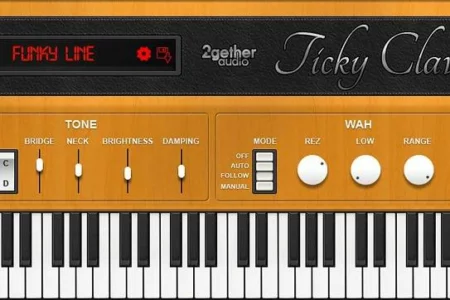 Featured image for “2getheraudio released Ticky Clav 2 – free virtual instrument based off the popular modeled Clavinet plugin from Big Tick Audio”