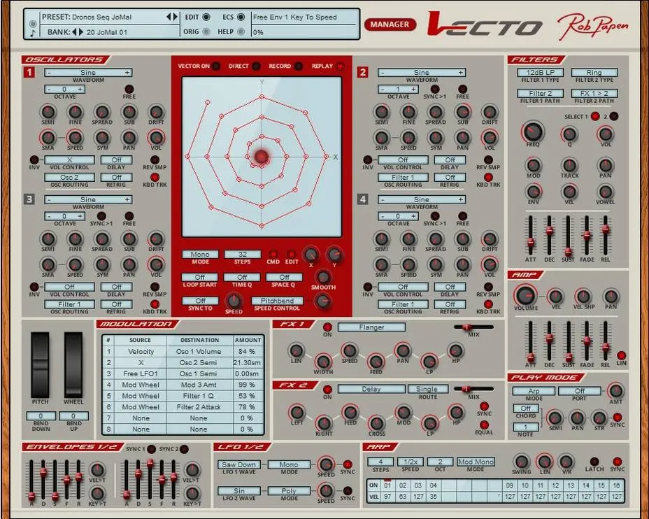 Rob Papen releases Vecto as a VST and AU plugin