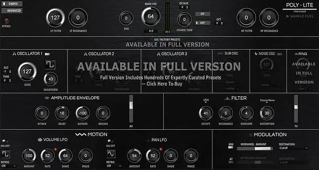 Sample Fuel releases free Halion Synthesizer Poly Lite