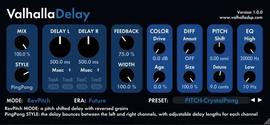 ValhallaDSP released ValhallaDelay